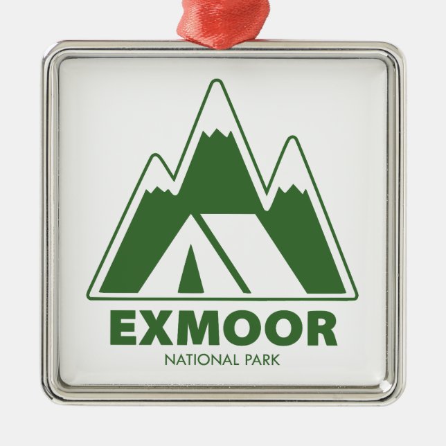 Exmoor National Park Mountains Camping Metal Ornament (Front)