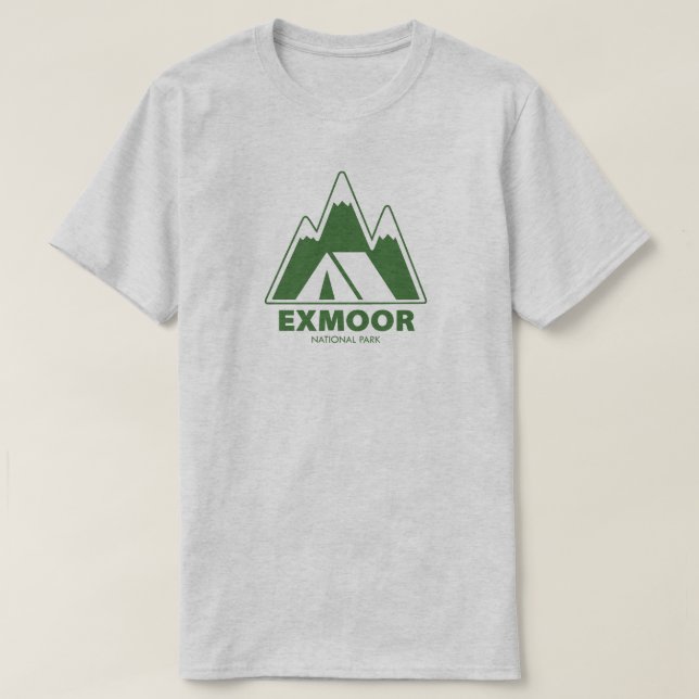 Exmoor National Park Mountains Camping T-Shirt (Design Front)