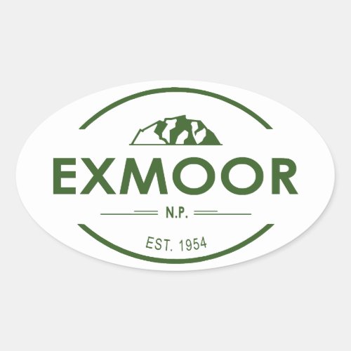 Exmoor National Park Oval Sticker