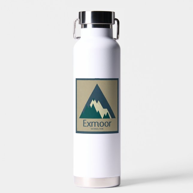 Exmoor National Park Rustic Water Bottle (Front)