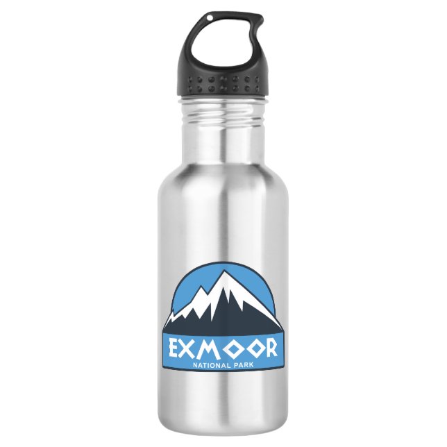 Exmoor National Park Stainless Steel Water Bottle (Front)