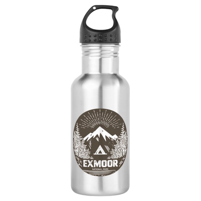 Exmoor National Park Stainless Steel Water Bottle (Front)