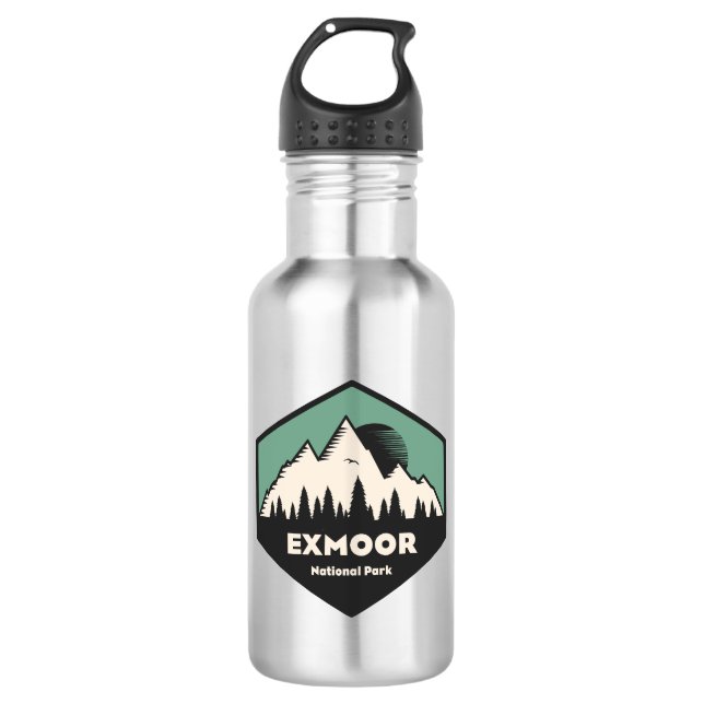 Exmoor National Park Stainless Steel Water Bottle (Front)