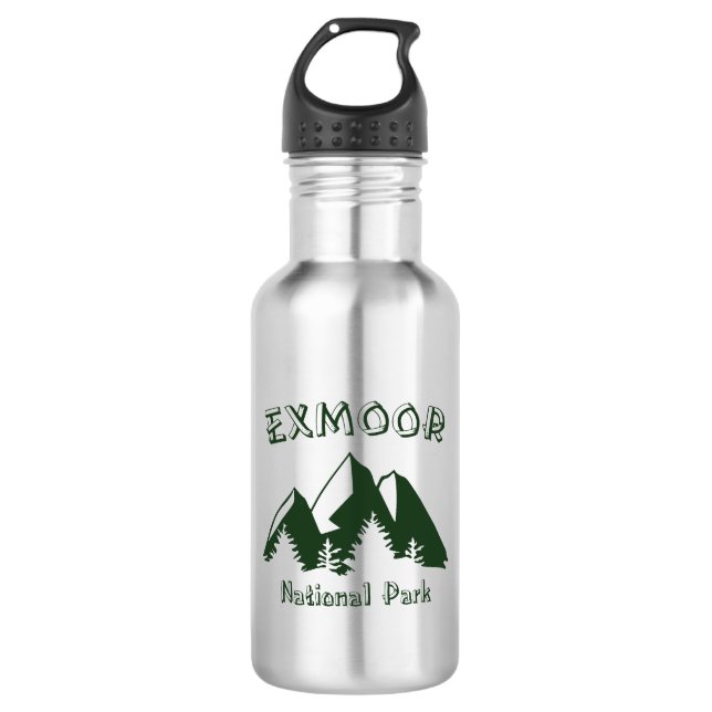 Exmoor National Park Stainless Steel Water Bottle (Front)