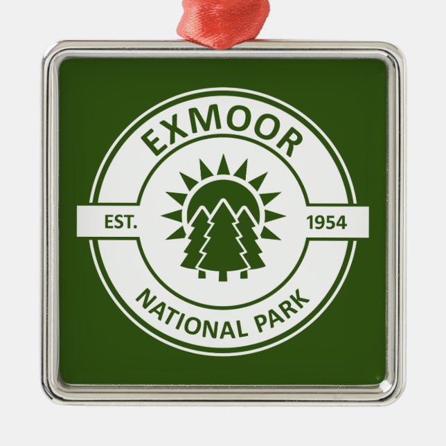 Exmoor National Park Sun Trees Metal Ornament (Front)