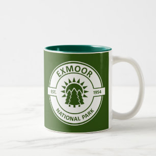 Exmoor National Park Sun Trees Two-Tone Coffee Mug