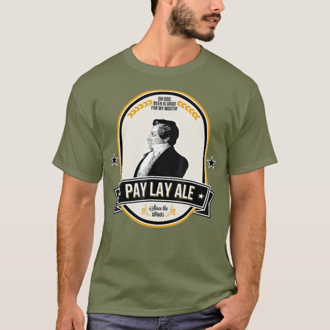 ExMormon Novelty   2 sided Pay Lay Ale T-Shirt (Front)