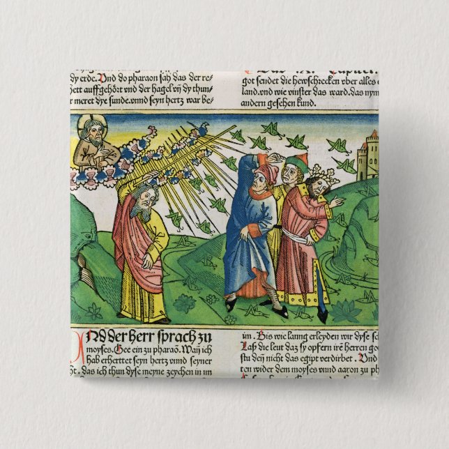 Exodus 10:1-20 The Seven Plagues of Egypt: the pla Pinback Button (Front)