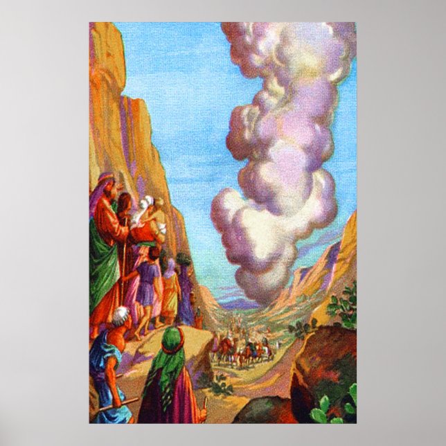 Exodus 13:17-22 God Leads in a Pillar of Cloud Poster (Front)