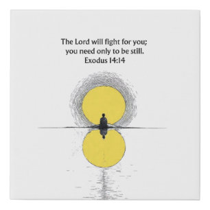 Exodus 14:14 Bible Verse Christian Wall Art