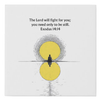 Exodus 14:14 Bible Verse Christian Wall Art