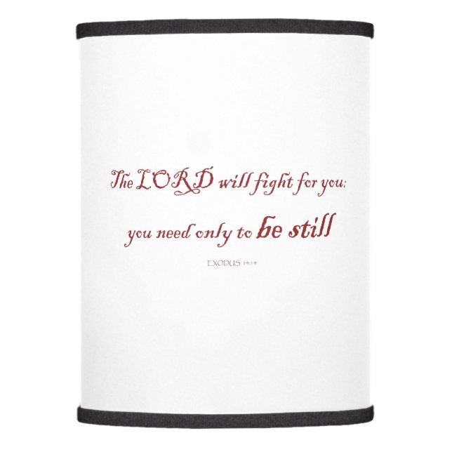 Exodus 14:14, The LORD will fight for You, Lamp Shade (Front)