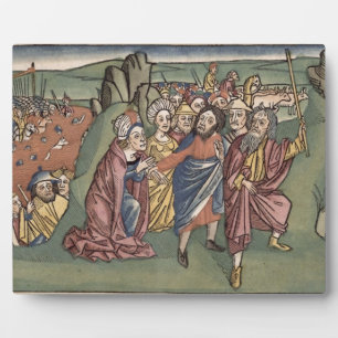 Exodus 14 Moses and the Israelites crossing the Re Plaque