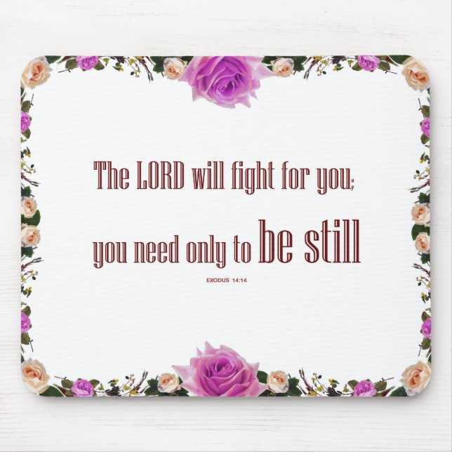 Exodus 14 'The LORD will Fight' Elegant Mouse Pad (Front)
