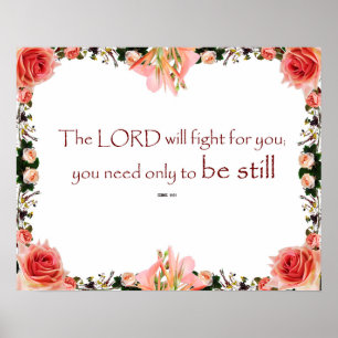 Exodus 14 The LORD will Fight for You Poster