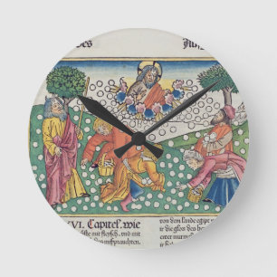 Exodus 16 13-22 God provides quail and manna to th Round Clock