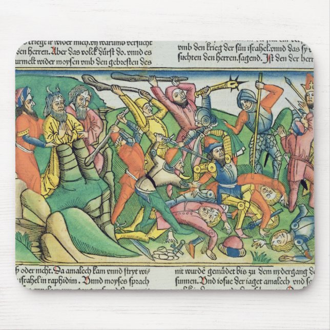 Exodus 17 8-15 Aaron and Hur support Moses' hands Mouse Pad (Front)