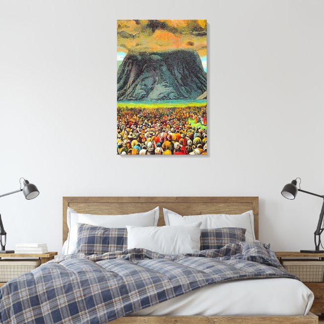 Exodus 19 Israel at Mount Sinai Canvas (Insitu(Bedroom))
