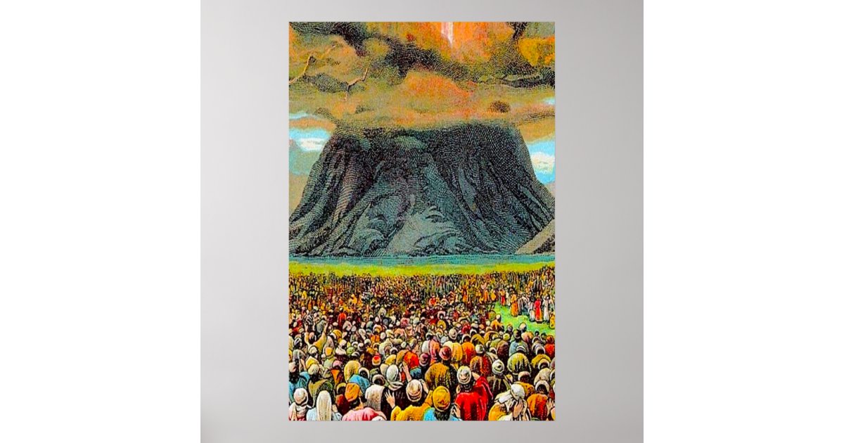 Exodus 19 Israel at Mount Sinai poster Zazzle