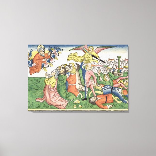 Exodus 32 15-23 Moses breaking the stone tablets, Canvas Print (Front)