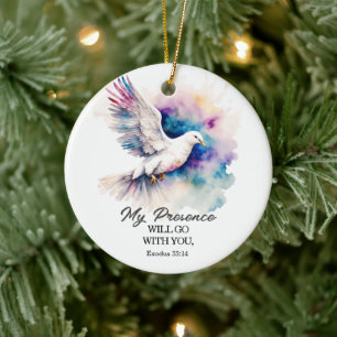 Exodus 33:14 My Presence will go with you Bible Ceramic Ornament
