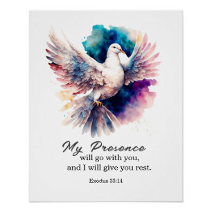 Exodus 33:14 My Presence will go with you Bible Poster