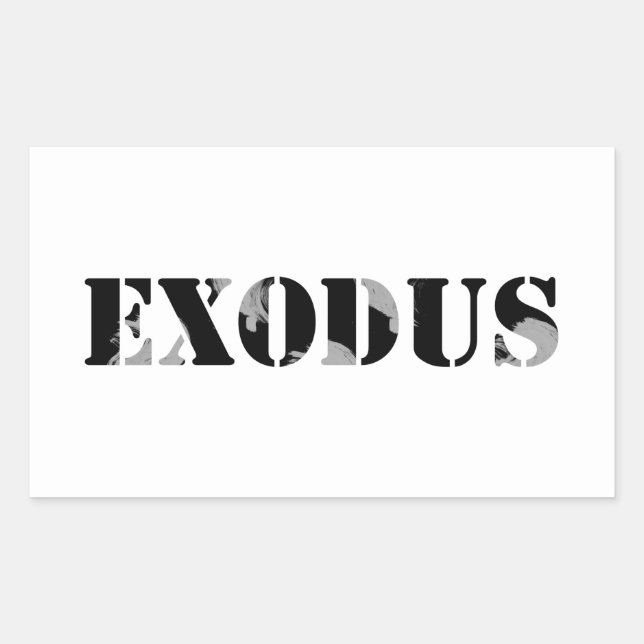 Exodus 5 rectangular sticker (Front)