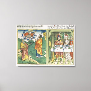 Exodus 8 1-15 The Seven Plagues of Egypt: Moses an Canvas Print