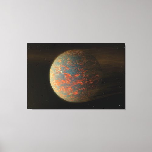 Exoplanet 55 Cancri E And Its Molten Surface Canvas Print