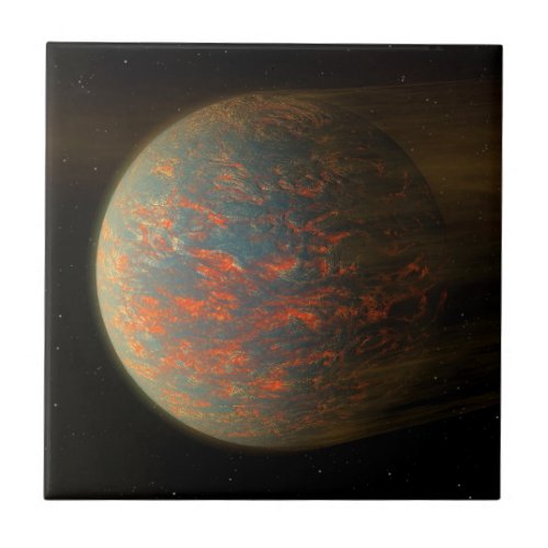 Exoplanet 55 Cancri E And Its Molten Surface Ceramic Tile