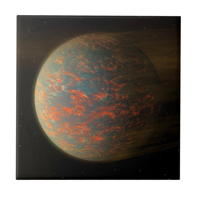 Exoplanet 55 Cancri E And Its Molten Surface Ceramic Tile (Front)