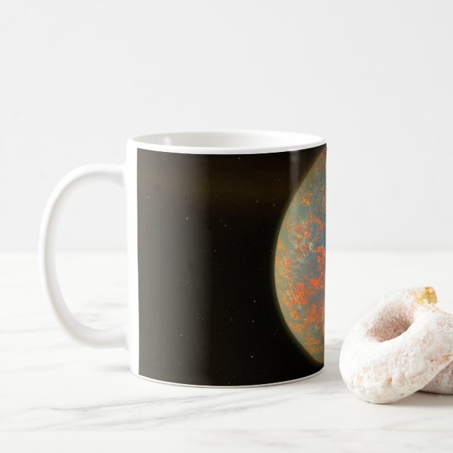 Exoplanet 55 Cancri E And Its Molten Surface Coffee Mug (With Donut)