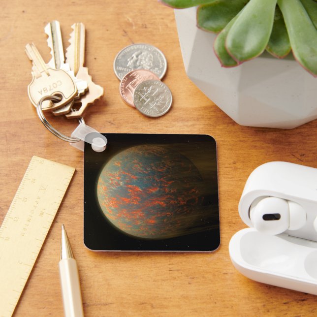 Exoplanet 55 Cancri E And Its Molten Surface Keychain (Desk)