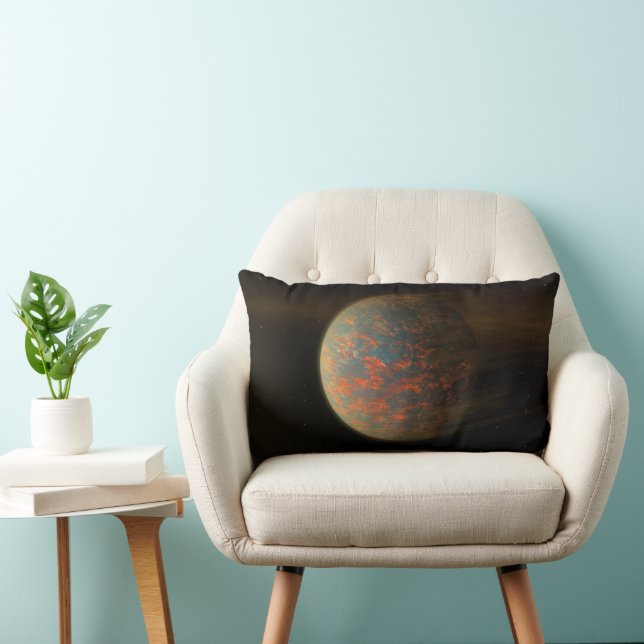 Exoplanet 55 Cancri E And Its Molten Surface Lumbar Pillow (Chair)