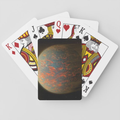 Exoplanet 55 Cancri E And Its Molten Surface Poker Cards