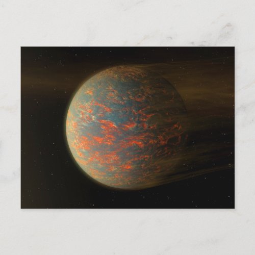 Exoplanet 55 Cancri E And Its Molten Surface Postcard