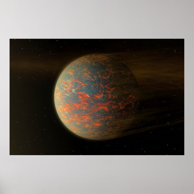 Exoplanet 55 Cancri E And Its Molten Surface Poster (Front)