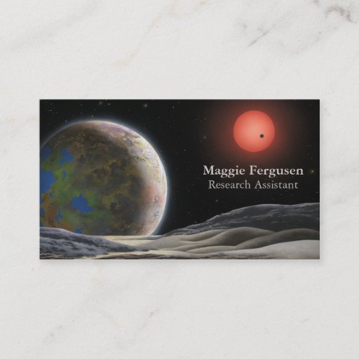 Customizable Exoplanet Business Card
