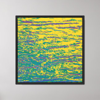 Exoplanet Ocean 4, Saffron Purple Blue Waves Canvas Print