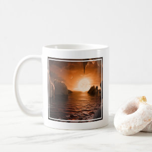 Exoplanet Trappist-1f From Its Icy Night Side. Coffee Mug