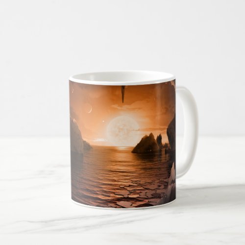 Exoplanet Trappist_1f From Its Icy Night Side Coffee Mug