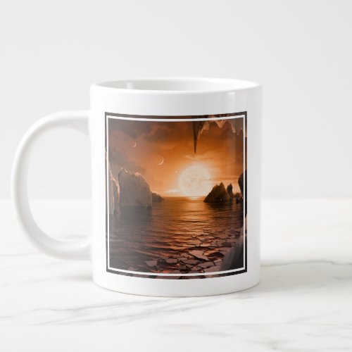 Exoplanet Trappist_1f From Its Icy Night Side Giant Coffee Mug