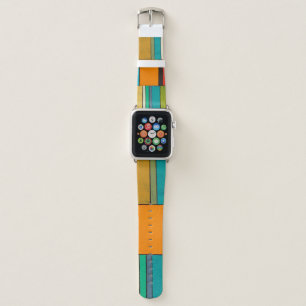 Exotic abstract tropical pattern with bright color apple watch band