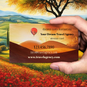 Exotic Adventure Travel Agency Business Card
