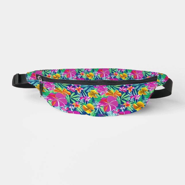 Exotic And Bold Tropical Florals Fanny Pack (Front)