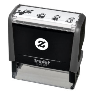exotic-animals-leopard-monkey self-inking stamp