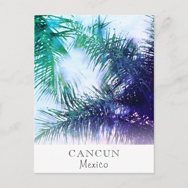*~* Exotic AP25 Palm Leaf Personalize -  Travel Postcard (Front)
