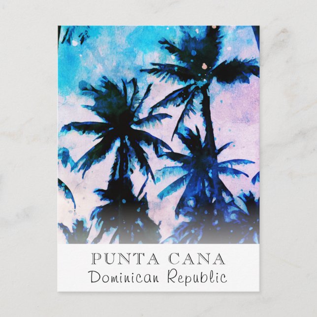*~* Exotic AP25 Personalize Travel Palm Frond Postcard (Front)