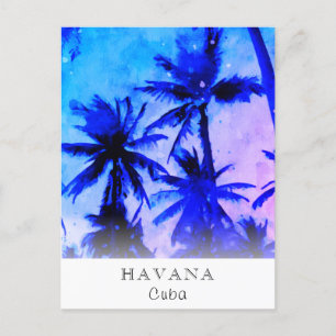 *~* Exotic AP25 Personalize Travel * Palm Leaves Postcard