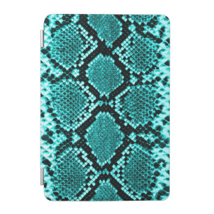 Exotic Aqua Diamond Rattlesnake Skin Animal Print iPad Mini Cover